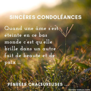 Beaux messages condoléances touchantes  Mots de soutien deuil et mort